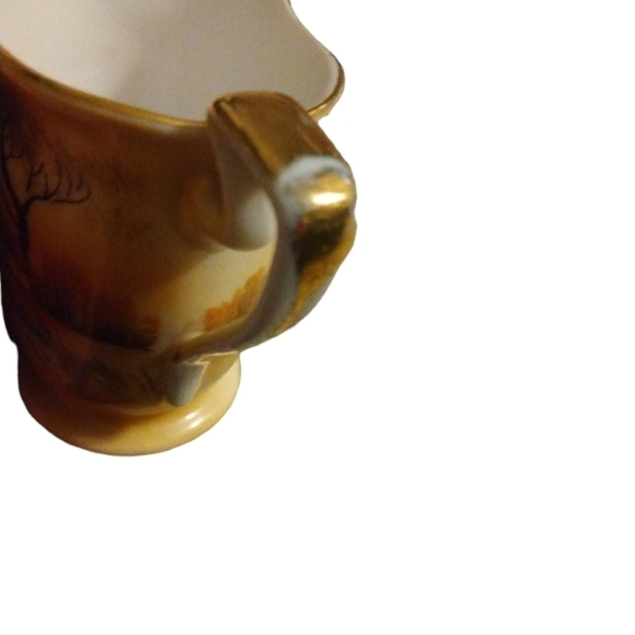 Vintage Noritake Hand Painted "Tree in the Meadow" Mini Porcelain Pitcher 3.5" - Picture 7 of 12